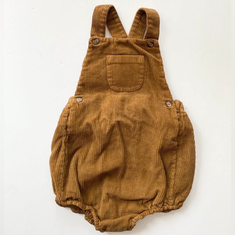 The Simple Folk The Overall Corduroy Romper - Size 7/8 years - Rust‎ - NWT